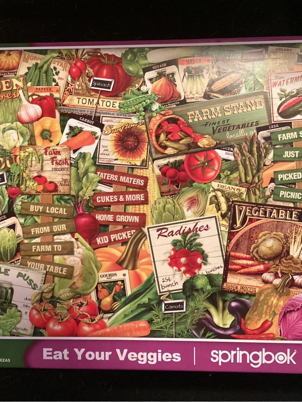 Springbok Jigsaw Puzzle, “Eat Your Veggies”, 1000 pieces